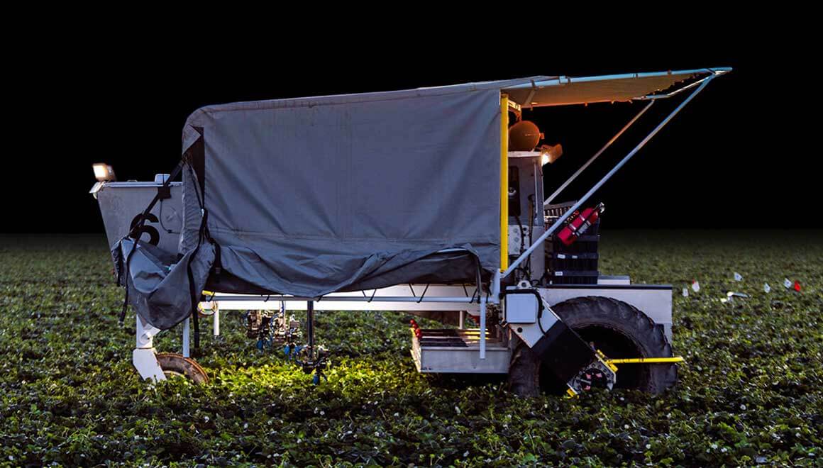 Image of Advanced Farm Technologies' robotic strawberry picker.